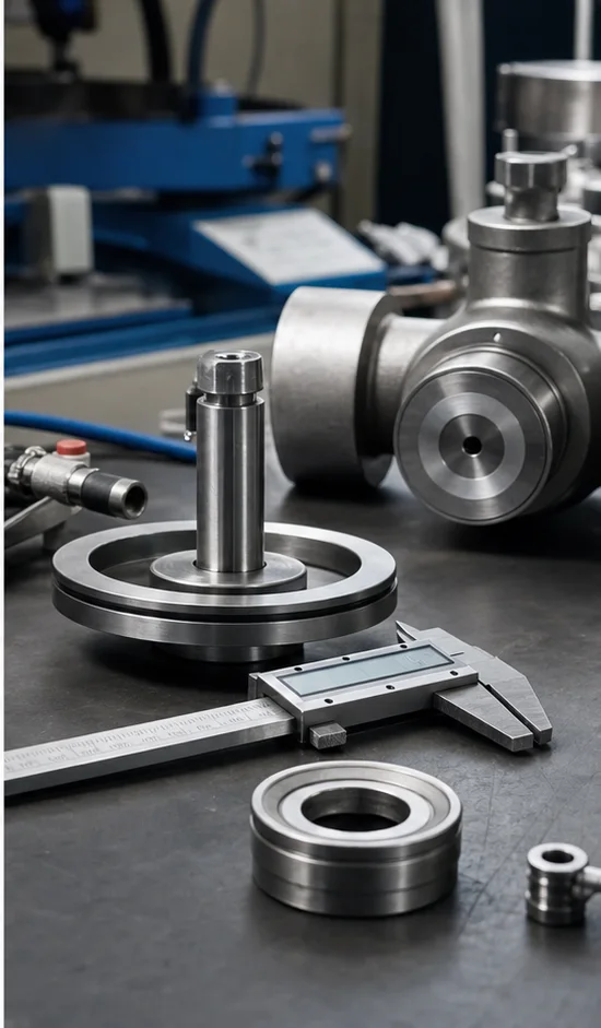 Industrial valve quality-control station with pressure-test equipment